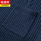 Hengyuanxiang high-end 100% pure wool sweater men's knitted cardigan autumn and winter middle-aged thickened lapel pocket single-breasted sweater jacket caramel 450g nine-needle L (170)