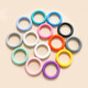 Silicone teether food grade hole ring chewing gum for babies to prevent falling off during oral period, dark gray 1 pack