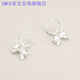 XMCK Old Phoenix 999 Pure Silver 2025 New Bow Earrings Fashionable Japanese and Korean Design Earrings Temperament Versatile 925 Silver Bow Pearl Earrings