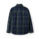 Рабочая одежда Madden, американская ретро сине-зеленая клетчатая рубашка с длинными рукавами, тонкая рубашка с текстурой из чистого хлопка, мужская осенняя сине-зеленая клетчатая рубашка M