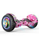 7-Zoll-Luminhaly Wheel Electric Intelligent Balance Bike Children's Zweirad Somatoosensory Bike Scooter Zweirad Parallele Bike 7-Zoll lila sternenhaltiger Himmelsradmodell + Bluetooth-Musik