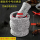 He Jiagong stone garlic mortar garlic masher garlic masher household grinding mortar stone mortar garlic mortar manual garlic jar grinding whole stone medium waist model free lid flower