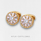 KFLK high-end cufflinks French shirt light luxury shirt cuff nails metal luxury hollow cuff nails men's Cfflinks gold
