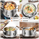 Fat Donglai Yangma recommends the new thickened steamer 316 stainless steel large capacity household multifunctional soup pot 316 food grade with steaming grid_( 24cm 20-26cm