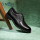 Goldlion Men's Shoes Formal Business Casual Shoes Comfortable Lightweight Breathable Fashion Leather Shoes 58083057101A Black Size 43