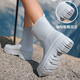 Mujeres Las nuevas botas de lluvia de 2025 con calzado de goma impermeable y sin deslizamiento de mares que no capturan el mar acampar y caminar zapatos de agua de tubo medio (tubo medio) 36