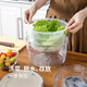 Shuangshan vegetable dehydrator, household fruit salad water spinner, manual fruit and vegetable spinner, split draining and washing basket, 5L, diameter 25.5*height 18.5cm