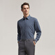 雅戈尔（YOUNGOR）雅戈尔【绒面蓄热升温】2025秋季新款商务休闲保暖长袖衬衫男 藏青 44