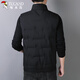 Woodpecker (TUCANO) down vest men's autumn and winter thin stand-up collar vest down jacket solid color jacket top men's black 3XL