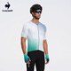 Le coq sportif professional cycling Le Coq French Rooster summer men's gradient breathable short-sleeved cycling jersey gray blue L