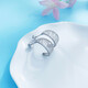 Beijing Gold Trading Center Co., Ltd. platinum earrings pt950 wire-wound C-shaped small fresh earrings for women as a gift for girlfriend and wife, about 3.76g