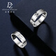 Duozun pt950 platinum couple ring platinum one-line holding ring men and women wedding ring new Chinese Valentine's Day anniversary gift sold individually No. 8 3.8-4.0g (width 4mm)