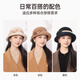 Hengyuanxiang hat women's autumn and winter warm hat woolen hat fashion versatile fisherman hat birthday gift camel