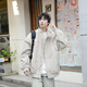 Cotton Jacket Men's Autumn and Winter Trendy Hong Kong Style Design Top Jacket Men's Versatile Flying Baseball Uniform Apricot L