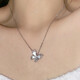 999 Pure Silver Butterfly Necklace Women's Fashion Light Luxury Fashion Shell Pendant Chinese Valentine's Day Gift for Girlfriend and Wife Butterfly Necklace + Brand Gift Box + Certificate
