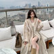 Coolnairo mid-classic luxury imitation mink eco-friendly fur coat temperament fur all-in-one warm long coat rice apricot long one size