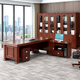 Executive desk desk boss desk president manager desk office desk simple modern high-end office furniture combination 2.2 meters desk + chair + 6-door bookcase