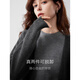 ELLE Gray Gray Vest Knitted Cardigan Two-piece Sheep Wool High-Quality Loose Commuting Casual Suit Medium Gray L