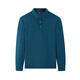 Youngor long-sleeved POLO shirt men's cotton blended pique fabric plain business POLO shirt comfortable and breathable 2025 new product combination blue VLPC519962HCA M (recommended 120-135Jin Jin equals 0.5 kg)