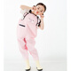 Children's waders, waterproof, sea-going equipment, kindergarten sand play suit, one-piece rain boots and rain pants, one-piece fish catching girl, children's cute cat overalls, sweet pink 23_shoe inner length 15.5