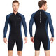 Yobel men's one-piece swimsuit 1.5MM neoprene warm long-sleeved sun protection swimsuit snorkeling surfing boating wetsuit black pattern short-sleeved shorts M recommended weight 120-140Jin Jin equals 0.5 kg