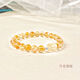 Bertha Di 2025 genuine shopping mall same style yellow hair crystal crystal bracelet for women Pixiu model only enters but cannot come out to attract wealth crystal bracelet 6mm citrine Aseta crystal symbiotic Pixiu bracelet single circle A-213