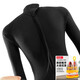 Big ball and small circle. 5mm long-sleeved warm wetsuit for men. One-piece sun protection and waterproof female snorkeling suit for surfing and cold-proof swimming. Upgraded model. Classic one-piece black S size 80-95Jin Jin is equal to 0.5 kg