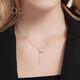 I Do Platinum Pt950 Tassel Small Waist Necklace Women's Collarbone Light Luxury Chain Platinum Small Waist Pendant Necklace Small Waist Necklace