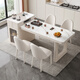 YIQICHENGPIN slate island table integrated household retractable small-sized cream island kitchen multi-functional guide table island table rail socket double hole tea stove 1.4 meters single island table