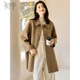 Chushen 100% pure wool woolen coat for women, versatile commuting thick and warm double-sided woolen coat jacket S144G1016