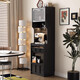 Anniydon ANNIYDON sideboard with wall integrated household sofa living room tea cabinet multi-functional hole board storage coffee cabinet [Dai Black] 0.6m sideboard 60*40*190cm light delivery + hole board 12185