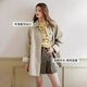 Xiangying Barn Style Khaki Windbreaker Women's 2026 Spring New British Style Spliced ​​Mid-Length Lapel Casual Jacket Khaki M 160/84A/95-110Jin Jin is equal to 0.5 kg