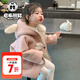 BABO PANDA童装女童外套秋冬款2025新款洋气儿童冬装上衣女宝宝加绒呢子大衣 粉色 90 建议1~2岁【 80-90cm】
