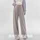 Miduli maternity wide-leg pants for outer wear autumn and winter loose casual pants straight-leg glutinous rice pants drawstring trousers black L