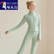 Woodpecker adult sports suit female yoga practice suit Delong girls advanced Chinese dance Pilates autumn and winter daily wear sky blue suit 120