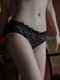 Lace Panties Feminine Ultra-Thin Low-Waist Hollow Briefs Thong A Style Red One Size