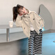 Guai Nicao Girls's Hover Spring и осень -стиль 2025 Новая модная детская одежда средняя крупная детская одежда Топ детская одежда с капюшоном.
