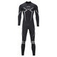 L Wetsuit one-piece men's 3mm warm, super elastic and wear-resistant wetsuit, cold-proof wetsuit, winter swimming suit, black XS