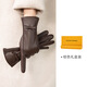 FANCET sheepskin gloves for women winter velvet warm finger gloves driving touch screen bow leather gloves gift box