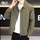 Baleno S&K series high-end jacket men's autumn new windproof casual top men's trendy workwear lapel jacket men's green L