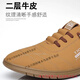 Woodpecker leather shoes for men summer 2025 new Korean style middle-aged business casual shoes non-slip soft sole soft leather one-leg driving shoes beige real soft leather cow soft leather 42