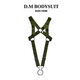 Belt jumpsuit ring men's underwear sexy elastic sexy temptation personalized metal thong military green one size