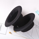 Woodpecker retro British Korean version autumn and winter bowler hat woolen flat top men's and women's British jazz hat casual hat black M (56-58cm)