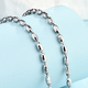 GsunG platinum oval laser bead necklace for women PT950 pure white gold bead flower chain simple gift for wife. Priced by gram. Contact before bidding.