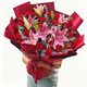 Ramos de claveles de rosas Xinyi Flower Express como regalo para madres y ancianos. Envío de flores a todo el país en la misma ciudad. Ramos mixtos de rosas rojas, claveles y lirios.