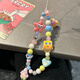 Fanxia Spongebob beaded mobile phone chain bag pendant decoration ccd pendant camera chain anti-lost keychain hanging chain for women
