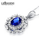 Lirokini Necklace Women's Tanzanite Blue Gemstone Pendant High-end Luxury Jewelry Women's Day Birthday Gift 2-Carat Tanzanite Necklace Brand Gift Box