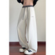 Poke American spliced casual pants for men in spring and autumn new high street straight trousers trendy brand handsome loose large size sports pants off-white XL recommended 130-150Jin Jin equals 0.5 kg