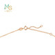 Chow Sang Sang 18K rose gold Yong series long ring necklace women's model with chain 92505N price 47 cm
