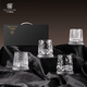 Qianxun Yazhi's new creative whiskey glass set glass t foreign wine glass rotating cup water glass glass beer diamond style 280ml crystal bottom rotating cup